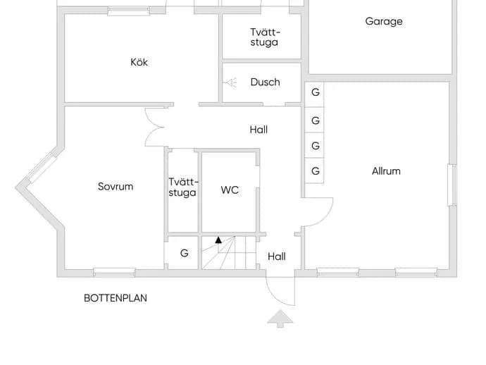 Planritning för Fornminnesvägen 23