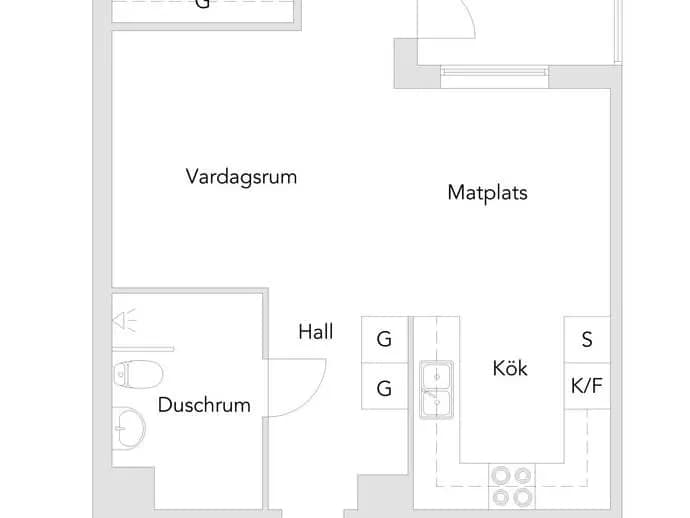 Planritning för Lodstigen 2