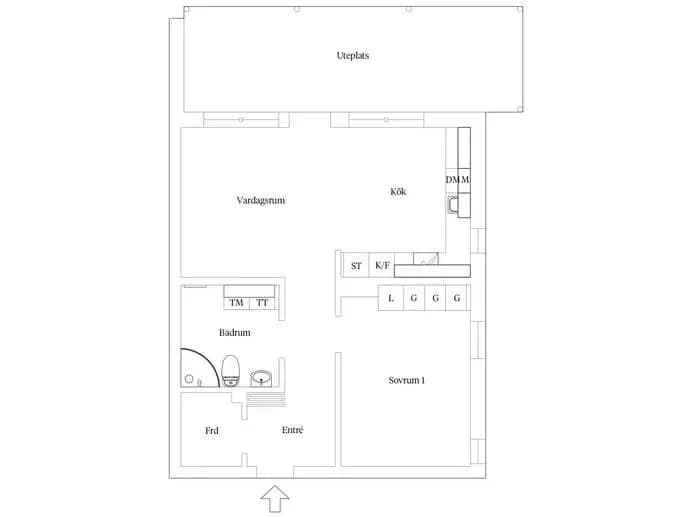 Planritning för Vallhöjdsvägen 27