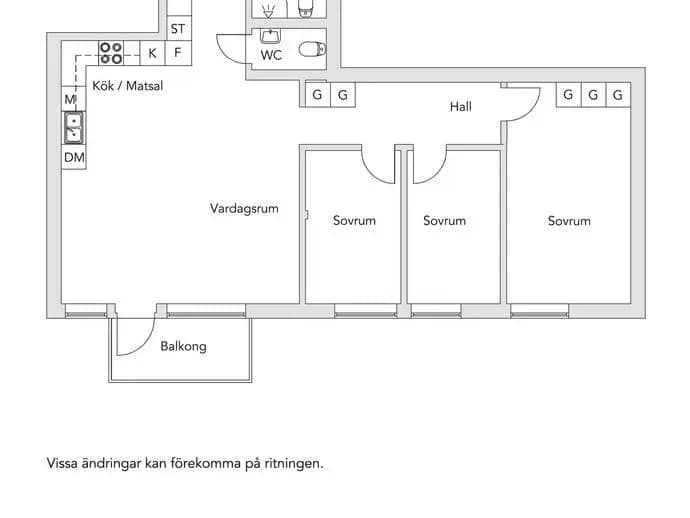 Planritning för Linavägen 5