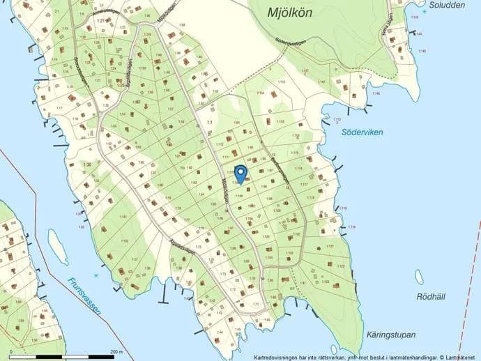 Planritning för Mjölkövägen 21