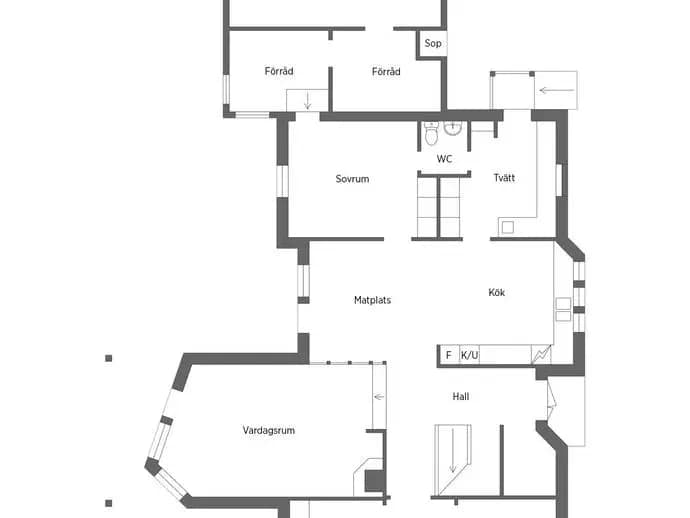 Planritning för Florettvägen 16