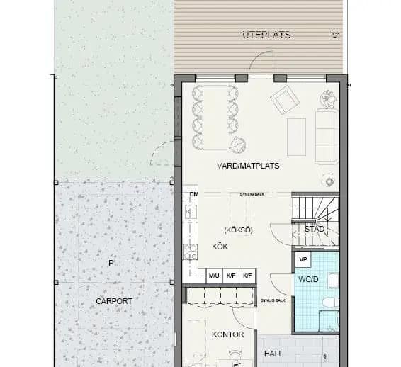 Floor plan for Prästkragevägen