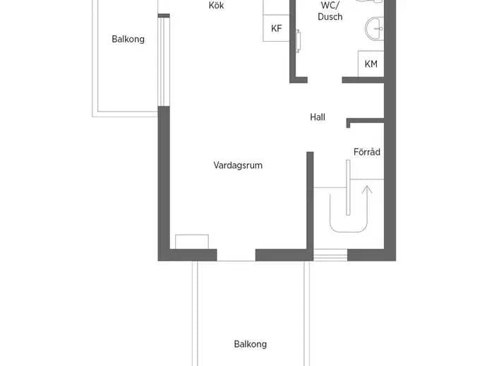 Planritning för Myrmans väg 10C