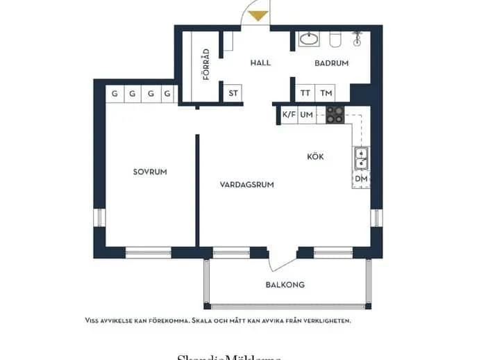 Floor plan for Gripengatan 9, våning 4