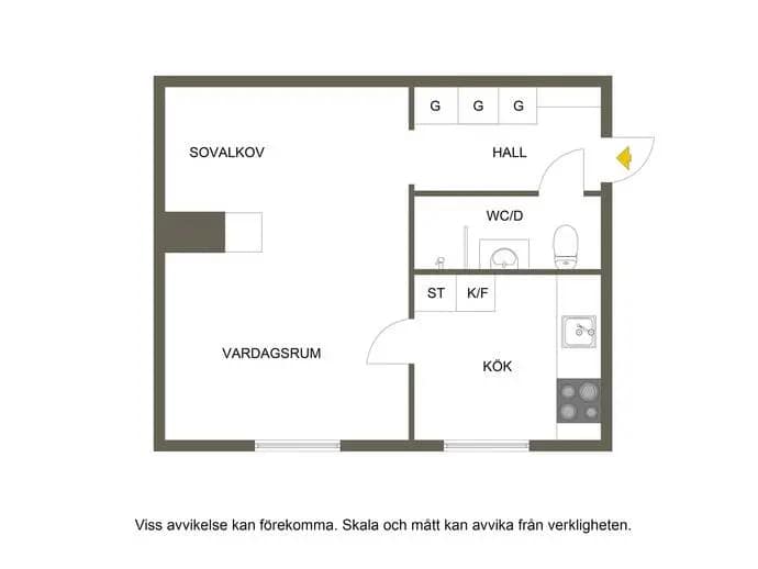 Planritning för Vältvägen 3