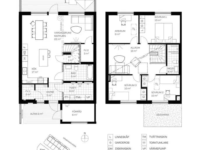 Planritning för Ormbackagränd 114