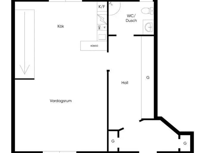 Floor plan for Fanjunkarvägen 7