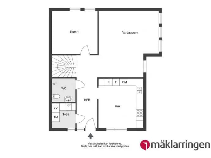 Floor plan for Vattumannens gränd 50