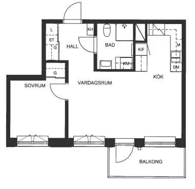 Planritning för Kopparvägen 5