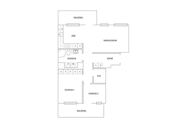 Floor plan for Eriksgränd 9
