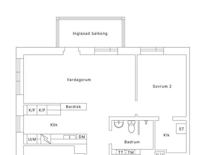 Planritning för Vattenkvarnsgatan 3