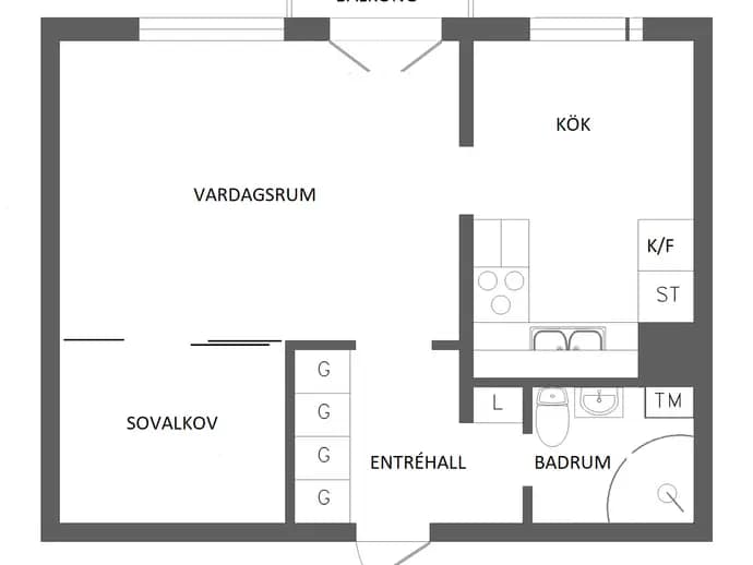 Planritning för Emaljvägen 12