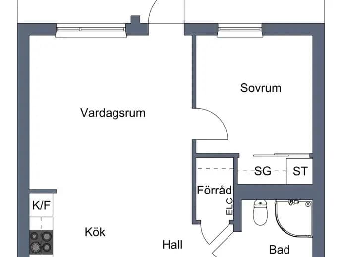 Planritning för Rissneleden 153