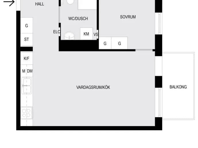 Floor plan for Boplatsvägen 7