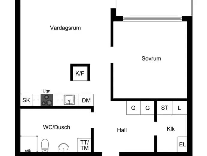 Floor plan for Gamla Enköpingsvägen 158