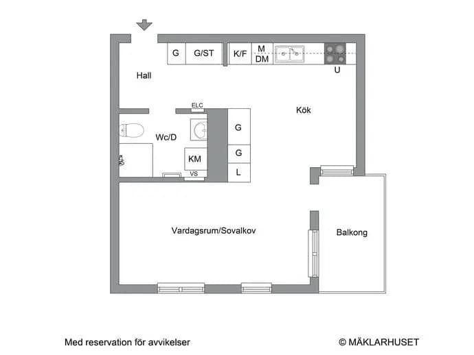 Floor plan for Brogatan 11
