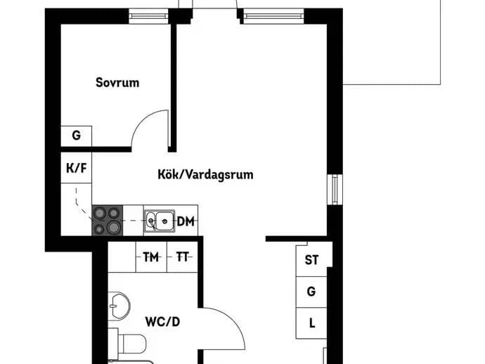 Planritning för Sandstuguvägen 24