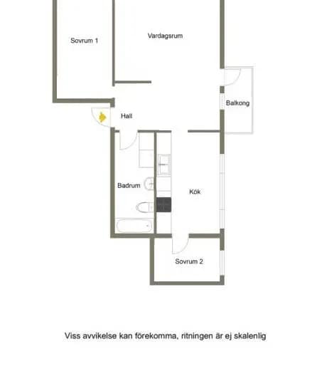 Floor plan for Skarpbrunnavägen 95 1tr