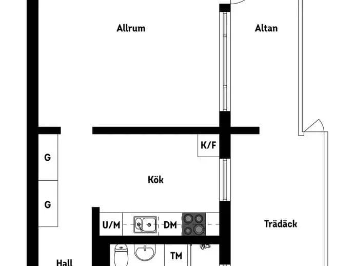 Planritning för Klövervägen 6