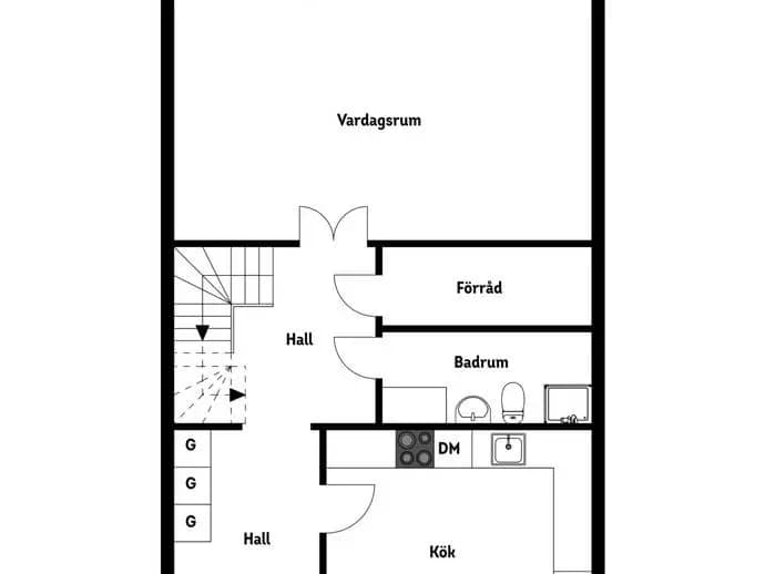 Planritning för Avstyckningsvägen 52