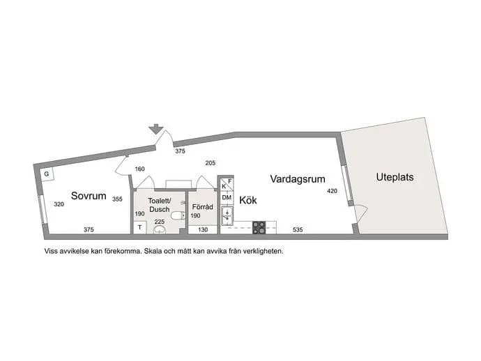 Planritning för Munkhättevägen 23B