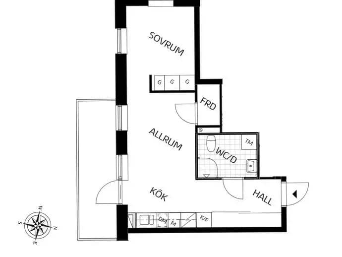 Planritning för Lagmansbacken 9