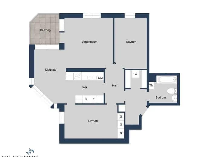 Planritning för Albyvägen 9