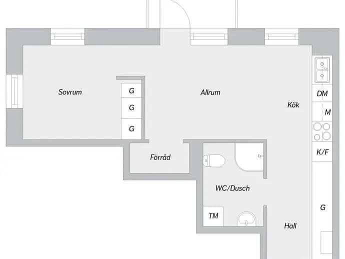Planritning för Tingstorget 1, 4tr