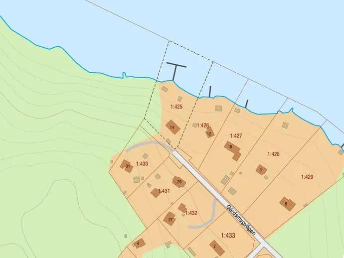 Planritning för Gärdsmygvägen 14