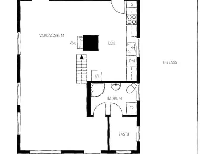Planritning för Ällmoravägen 28
