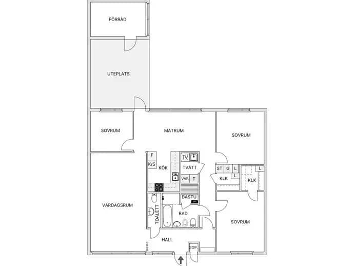 Floor plan for Fårtickegången 16