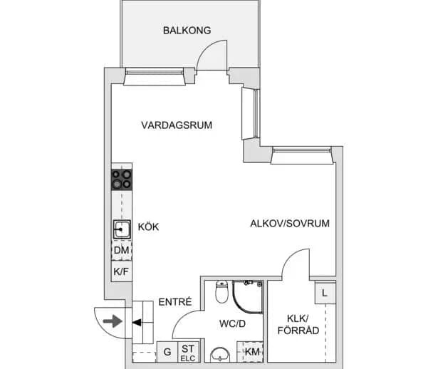 Floor plan for Vårflodsgatan 17