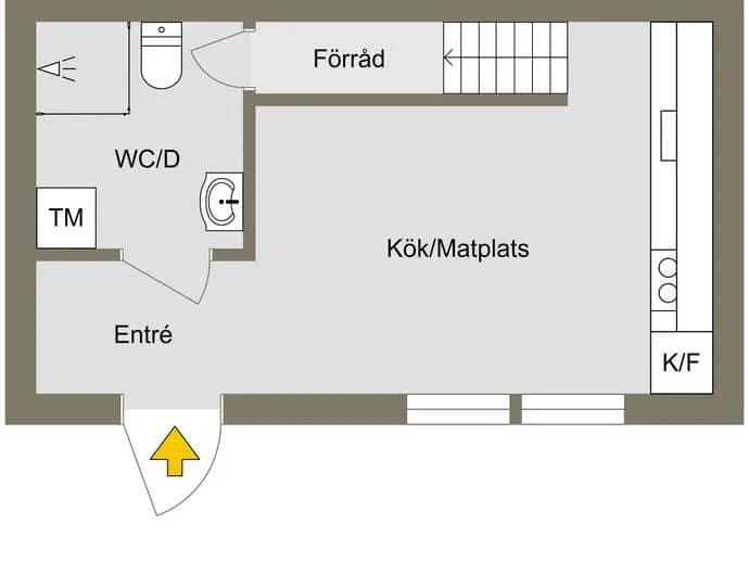 Planritning för Törnrosvägen 6A