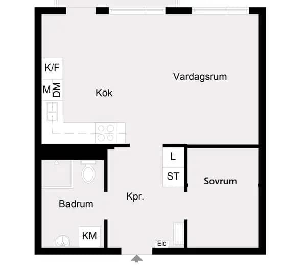 Planritning för Optimusvägen 4E, vån 4