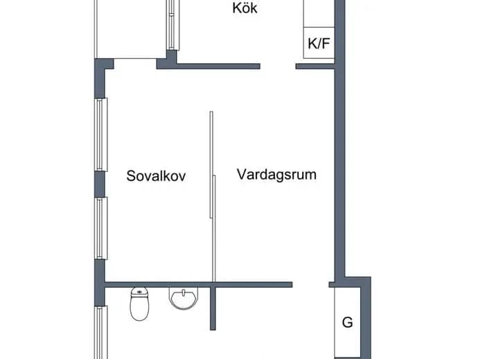 Planritning för Holmvägen 2
