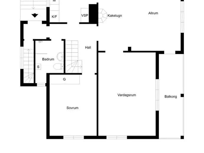 Floor plan for Sandavägen 11