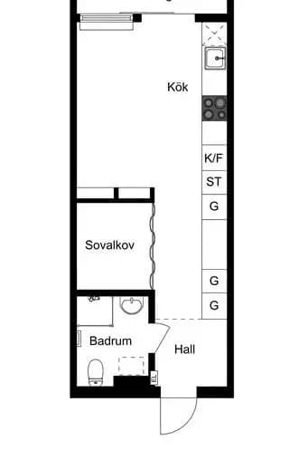 Planritning för Drabantgatan 7, vån 1