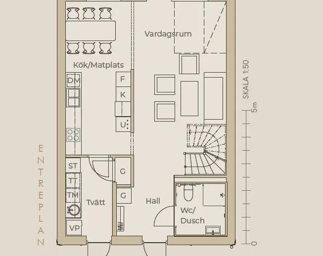Floor plan for Glasblåseriets Väg 54, ETAPP 2