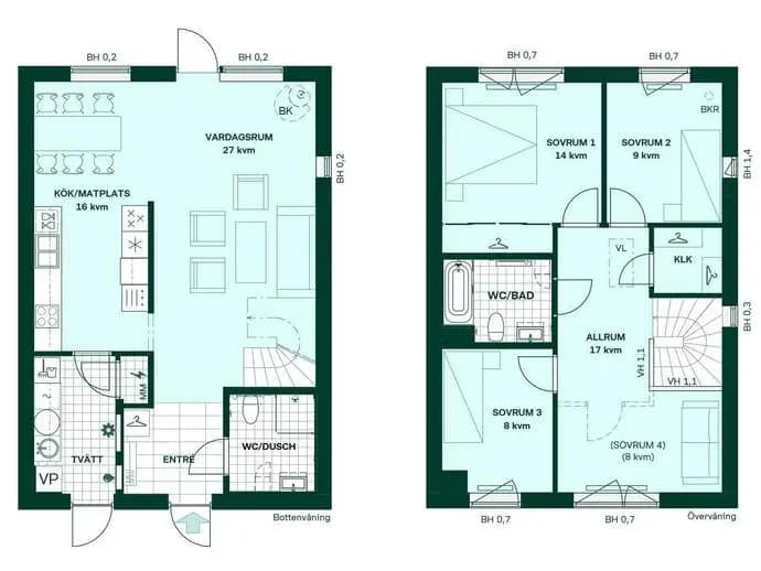 Floor plan for Bagargränd 15
