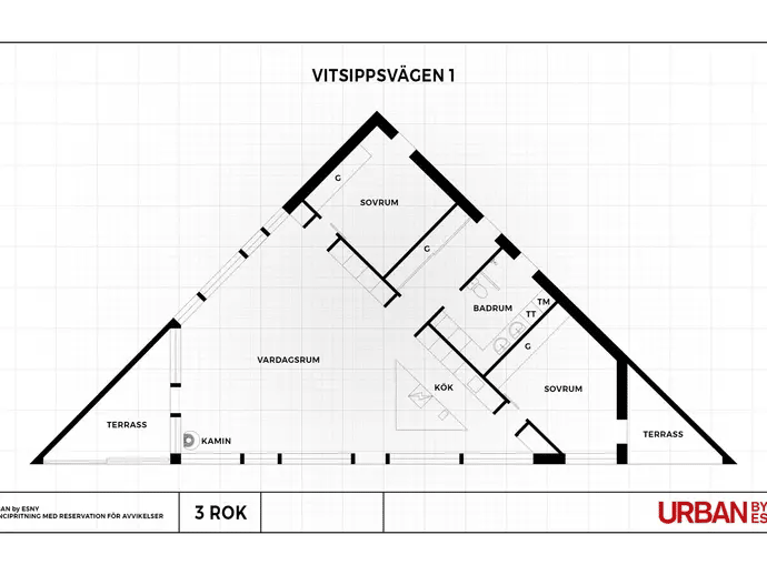 Floor plan for Vitsippsvägen 1