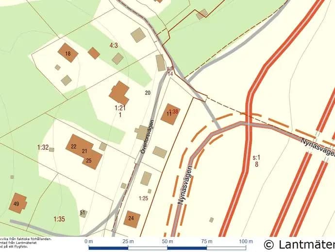 Planritning för Överforsvägen 11
