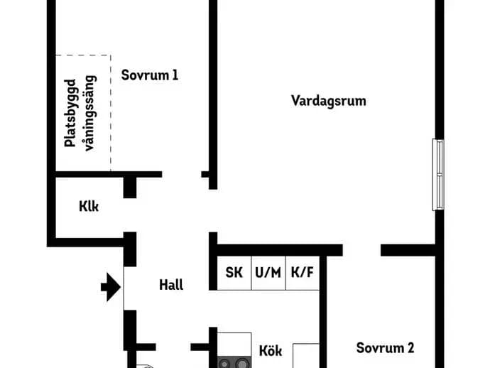 Planritning för Torggatan 7B