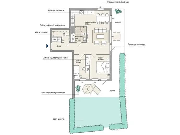 Floor plan for Styrmansgränd 1