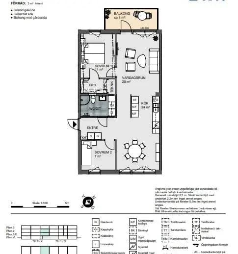 Floor plan for Klädesvägen 15