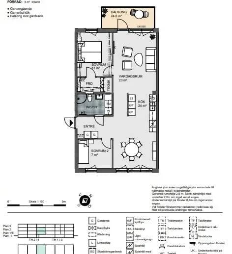 Floor plan for Klädesvägen 19