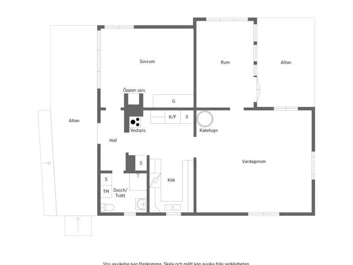 Floor plan for Skönviksvägen 36