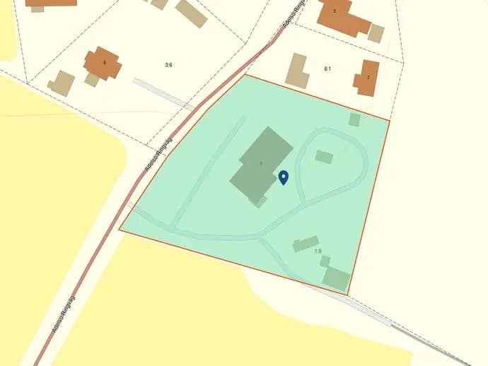 Planritning för Hovgården 9