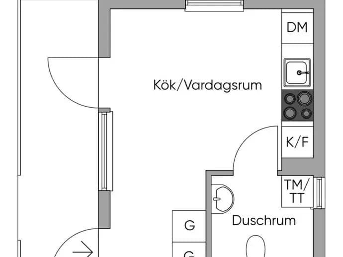 Planritning för Domherrevägen 4C