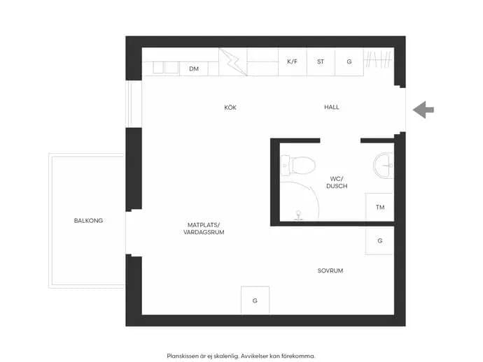 Planritning för Härnevi Skolväg 9A